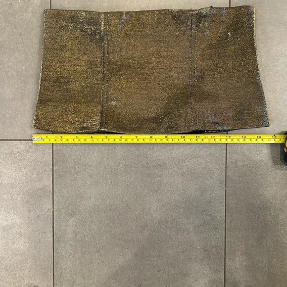 Tibi Gold Metallic Corset Wide Waist Belt - Picture 4 of 9